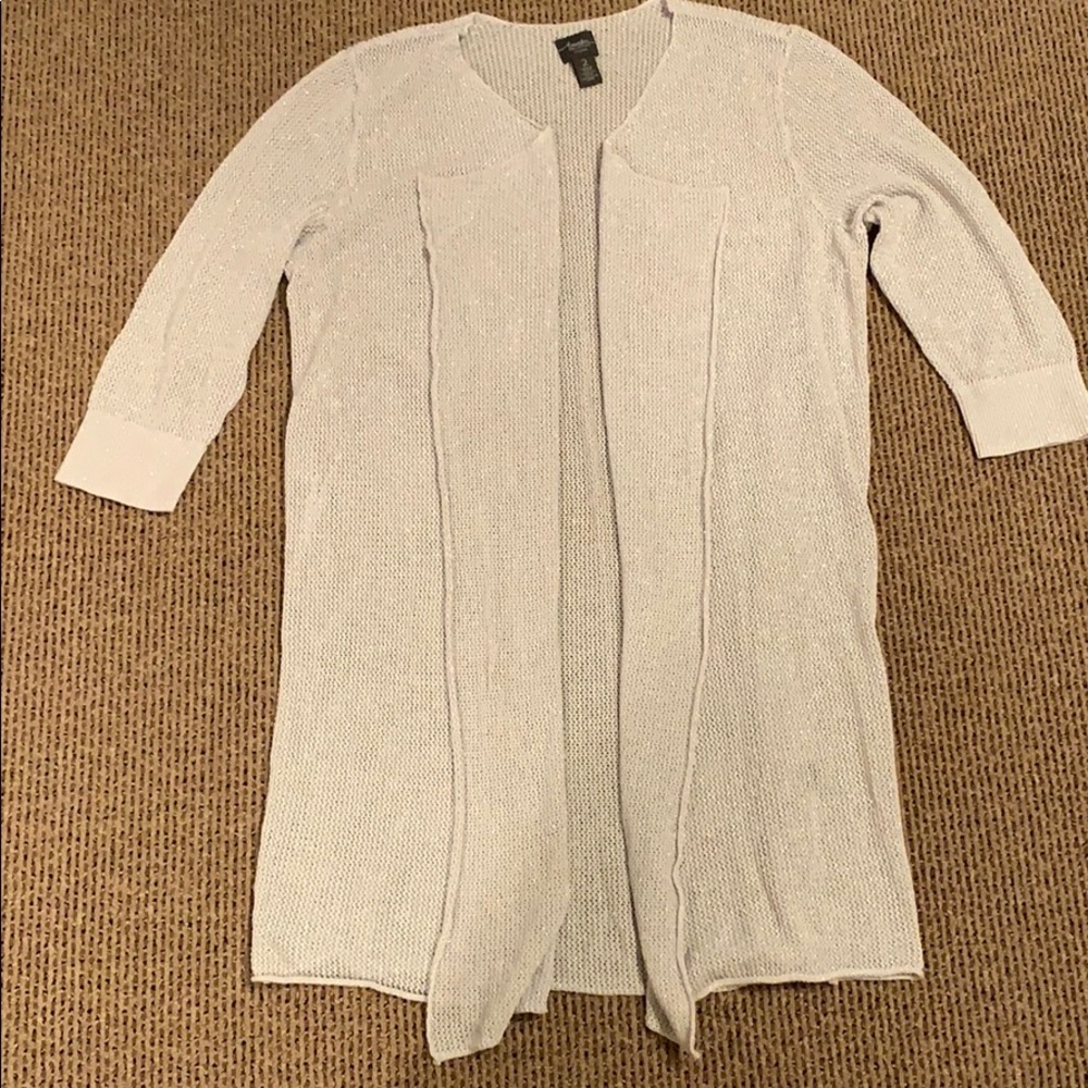 Flowing silver cardigan